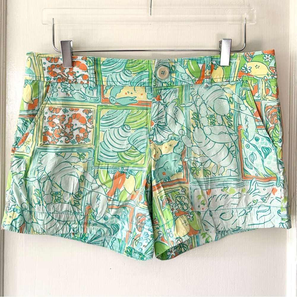 Lilly Pulitzer Callahan Just Add‎ Lemon Patch Work Shorts 8